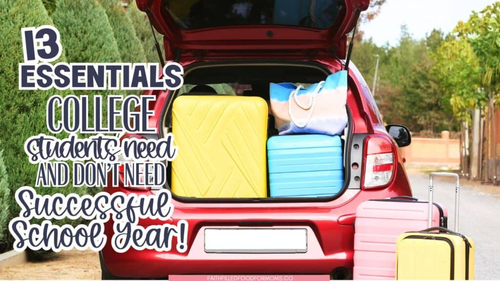 13 Essentials for Creating a Successful Year of College picture of the back of a car loaded with suitcases for going off to college