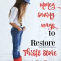 5 easy Young Girl with red boots and Jeans Money Saving ways to restore thrift store clothing
