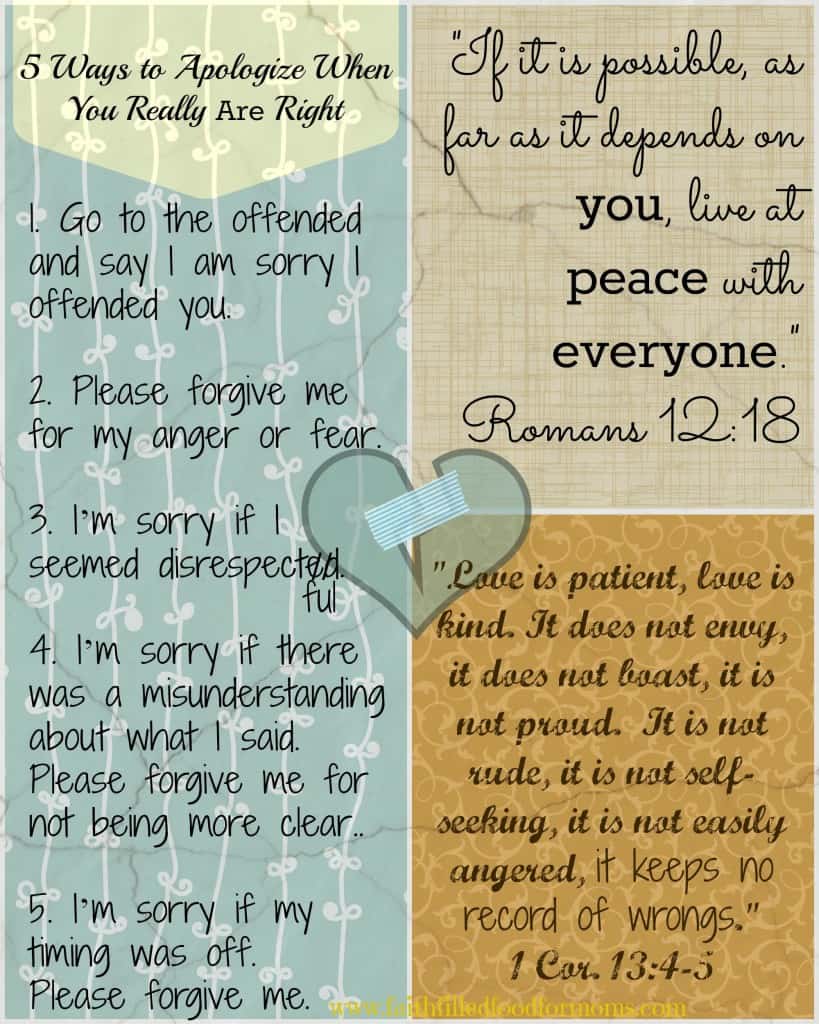 5 Ways to Apologize When You are Right