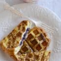 Blueberry Stuffed French Toast Waffles