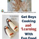 Boy learning to cook in the kitchen