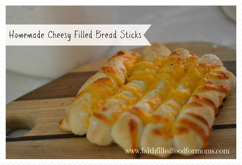 Cheesy filled bread sticks