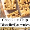 Chocolate Chip Blondies (Brownies) _ A super simple vintage recipe made with simple ingredients. You can't go wrong with this good old fashioned recipe