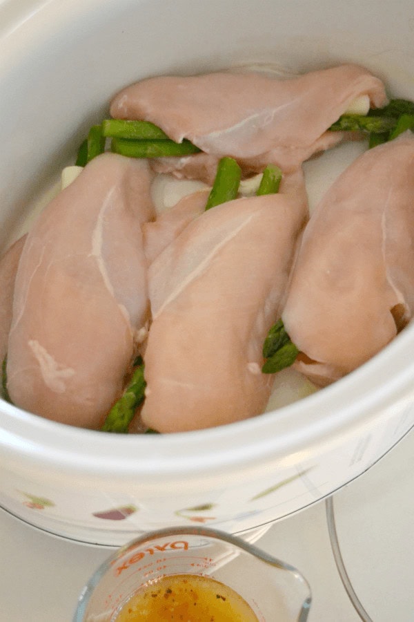 Creamy Slow Cooker Italian Stuffed Chicken