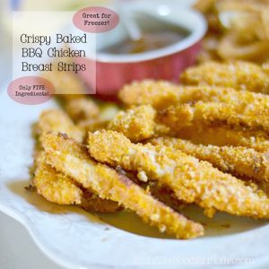 Crispy Oven Baked BBQ Chicken Breast Strips