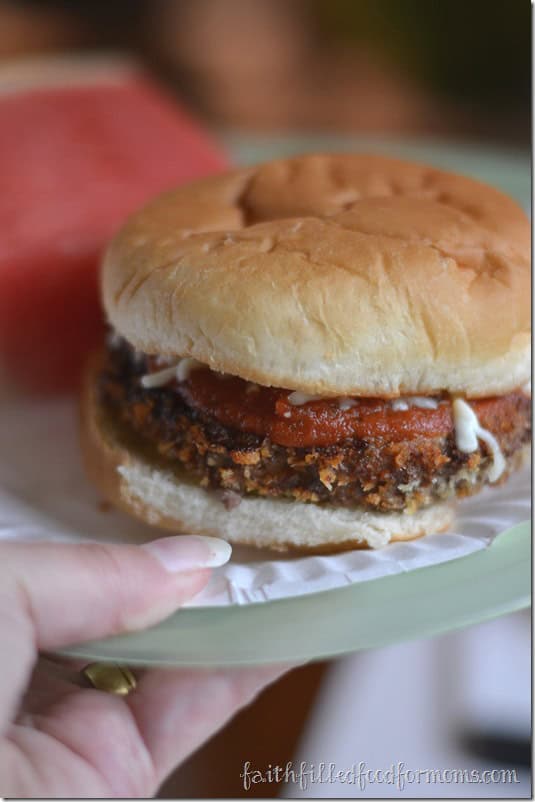 Pizza Burgers with Frozen Hamburger Patties