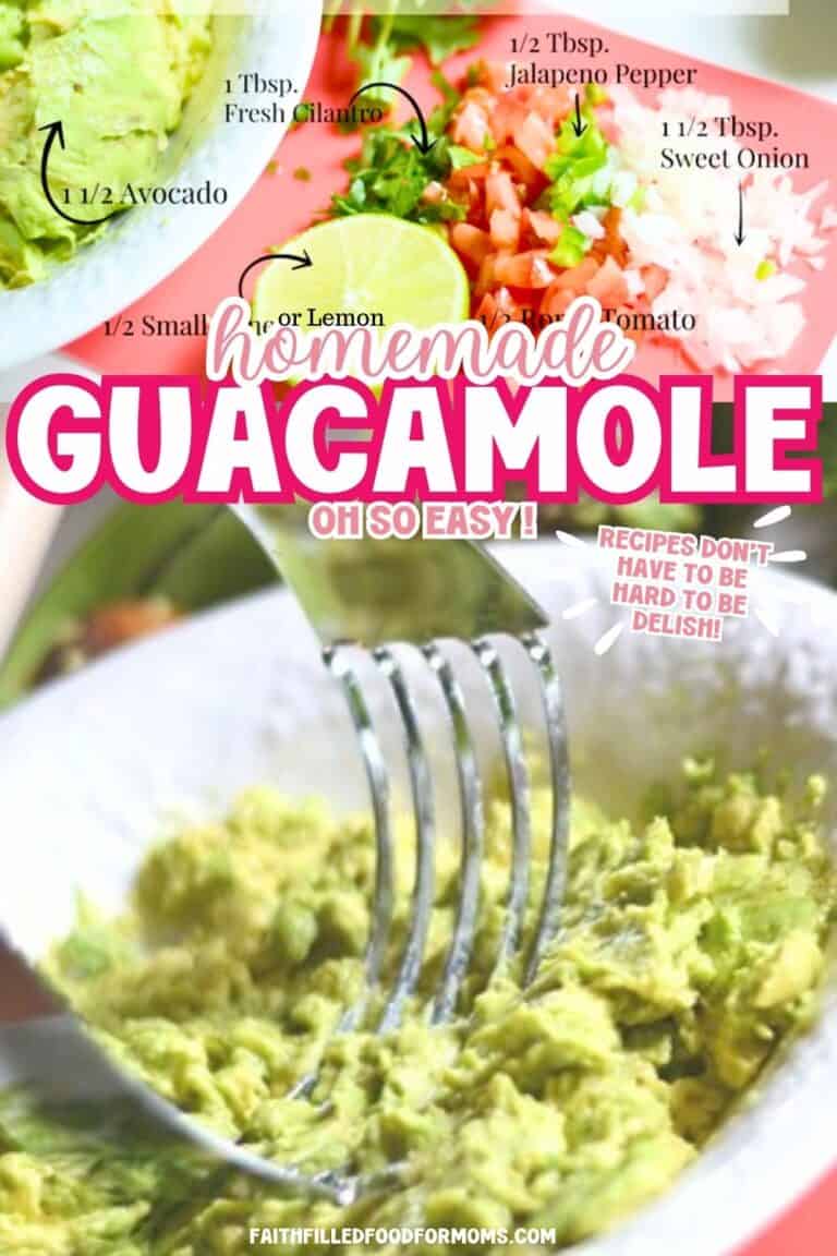 all the ingredients for making homemade guacamole. Avocado, Lime or Lemon, onion, jalapeno, cilantro, tomato also shows after it's all mixed up.