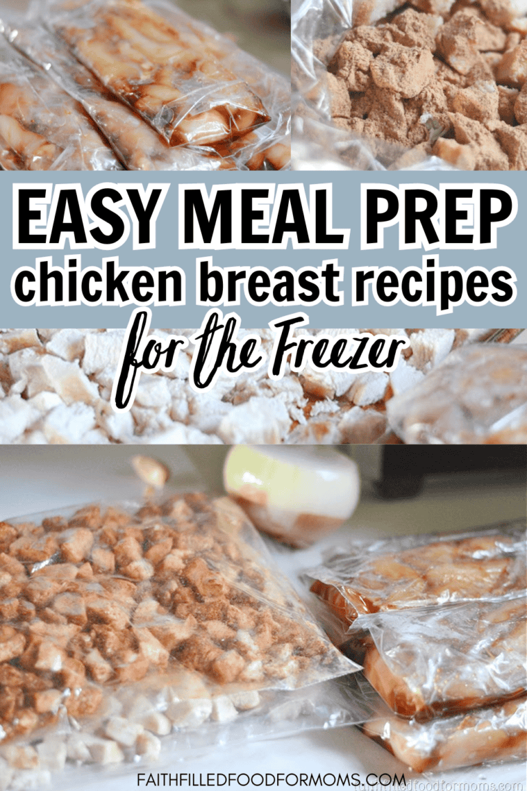 Easy Meal Prep Chicken Breast Recipes for the Freezer Collage