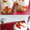 Easy Strawberry Shortcake in a mason jar Recipe