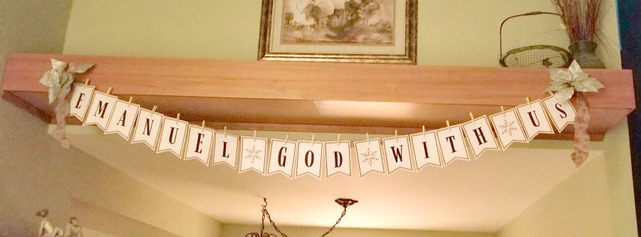 emmanuel bible verse Emmanuel God with Us Printable Bible Verse Banner for Christmas