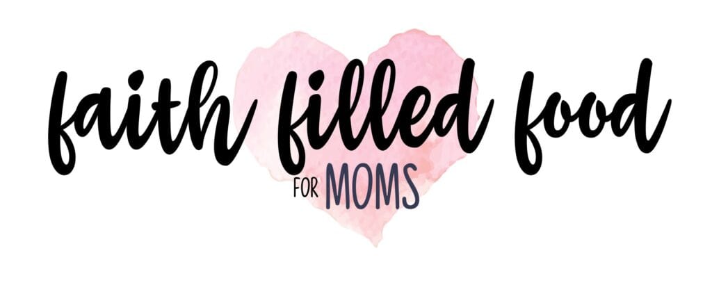 Faith Filled Food for Moms Logo with heart