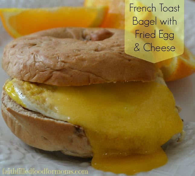 Franz French Toast Bagel with Egg and Cheese