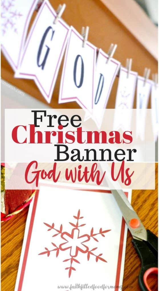 Emmanuel God with Us Printable Bible Verse Banner for Christmas Emmanuel God with Us Printable Bible Verse Banner for Christmas