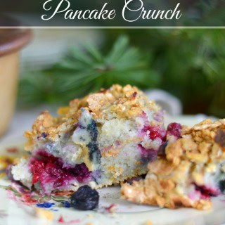 Fruit and Berry Pancake Crunch Casserole