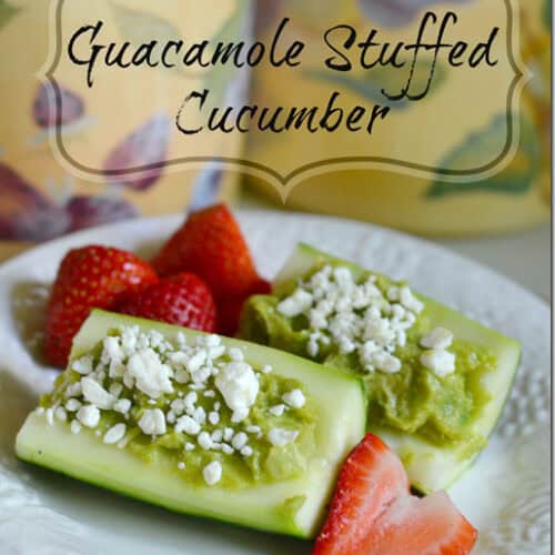 Guacamole Stuffed Cucumbers