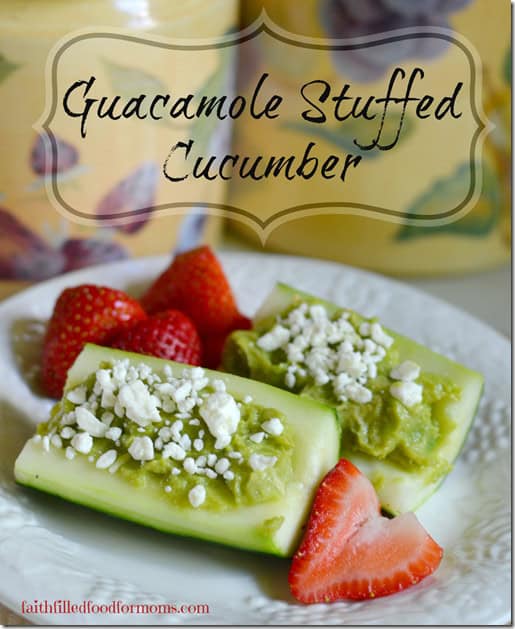 Guacamole Stuffed Cucumbers
