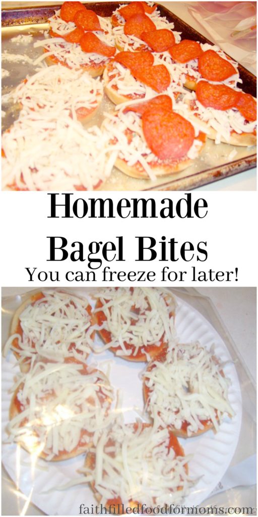 Homemade Bagel Bites you can freeze for later! Save Money and Time. Easy kid friendly snack Homemade Bagel Bites you can freeze for later! Save Money and Time. Easy kid friendly snack