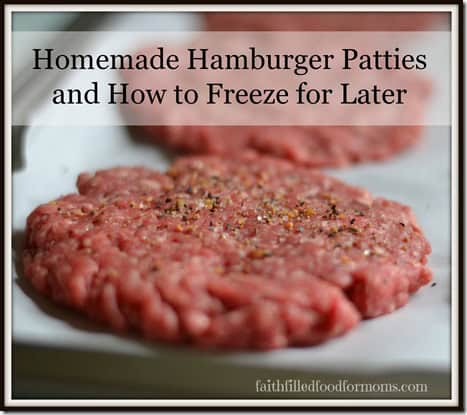 Homemade Hamburger Patties Homemade Hamburger Patties