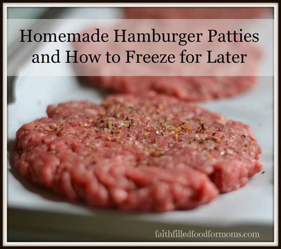 Homemade Hamburger Patties Homemade Hamburger Patties