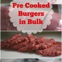 Homemade pre-cooked Burgers in Bulk