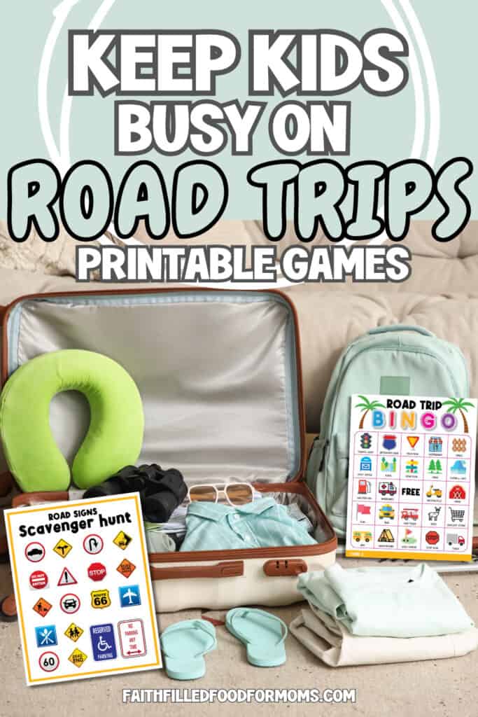 making sure the backpack is packed with road trip activities for kids to keep them happy and busy