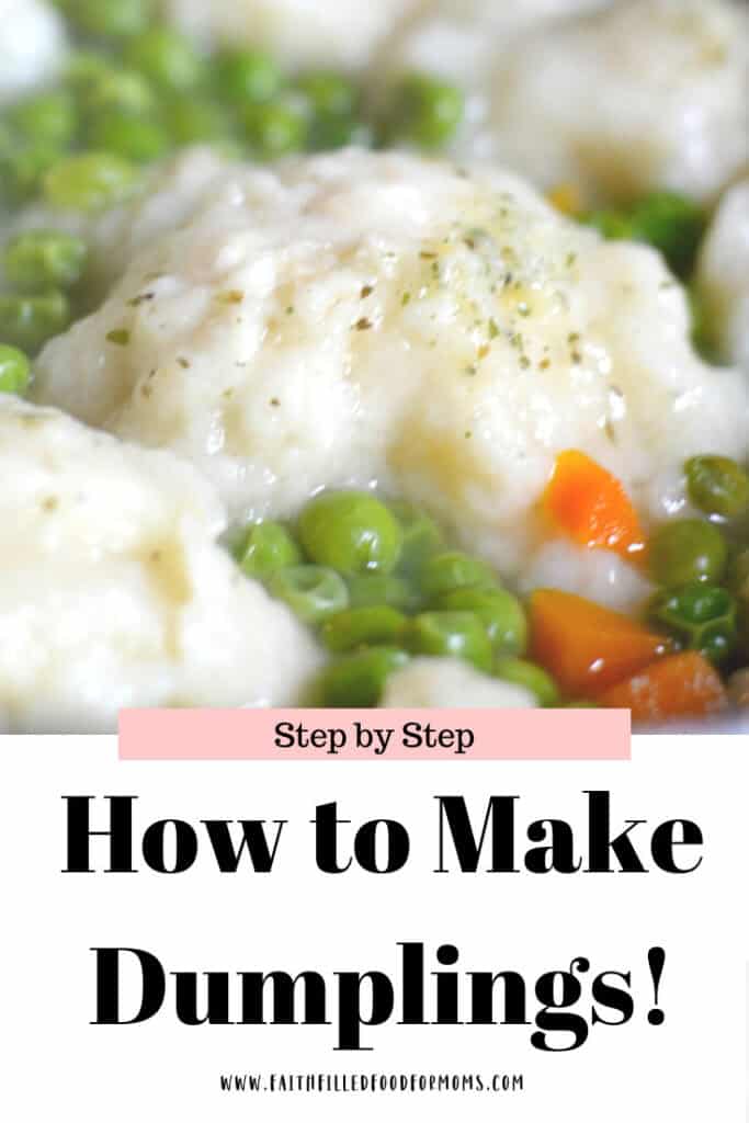 How to Make Flour and Milk Dumplings with a picture of fluffy drop dumplings