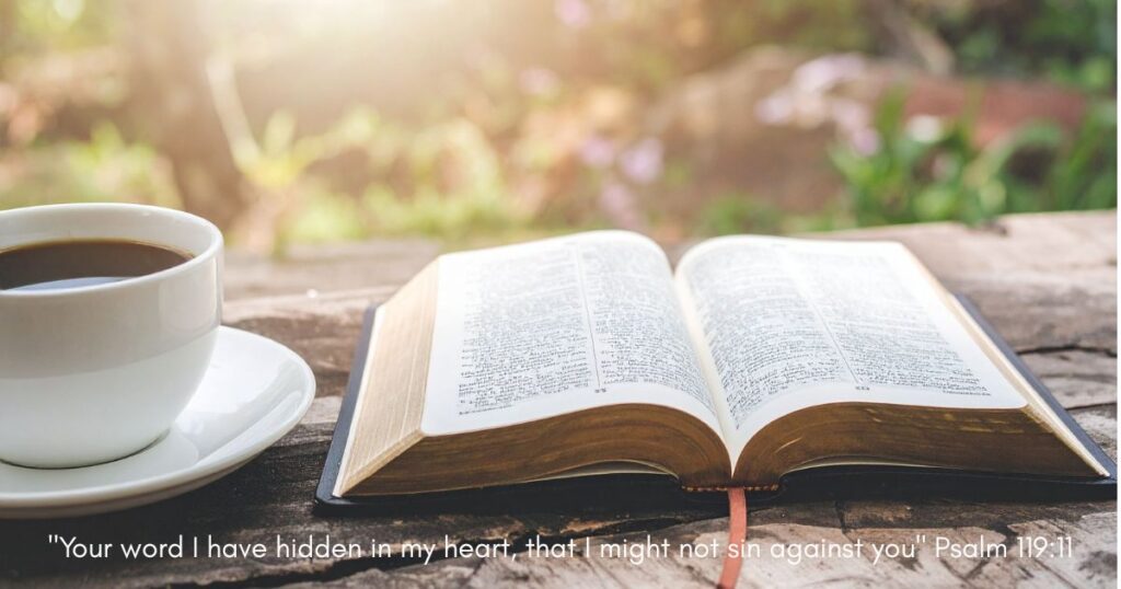 morning prayer routine for moms Bible and Coffee ~ morning prayer routine for moms