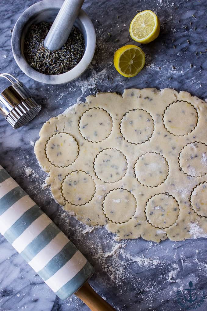 Lemon Lavender Shortbread Cookies by The Beach House Kitchen