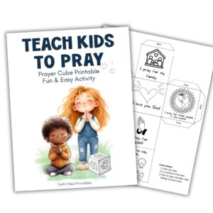 teach kids to pray with these fun prayer cubes