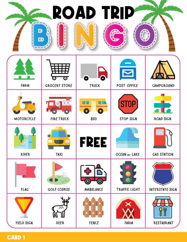 road trip bingo