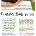 She can laugh at the days to come! Printable Bible Verses for how God sees us and His promises toward us