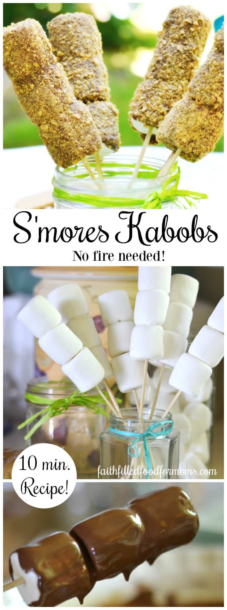 Smores Kabobs on Skewers are an easy 10 minute recipe Smores Kabobs