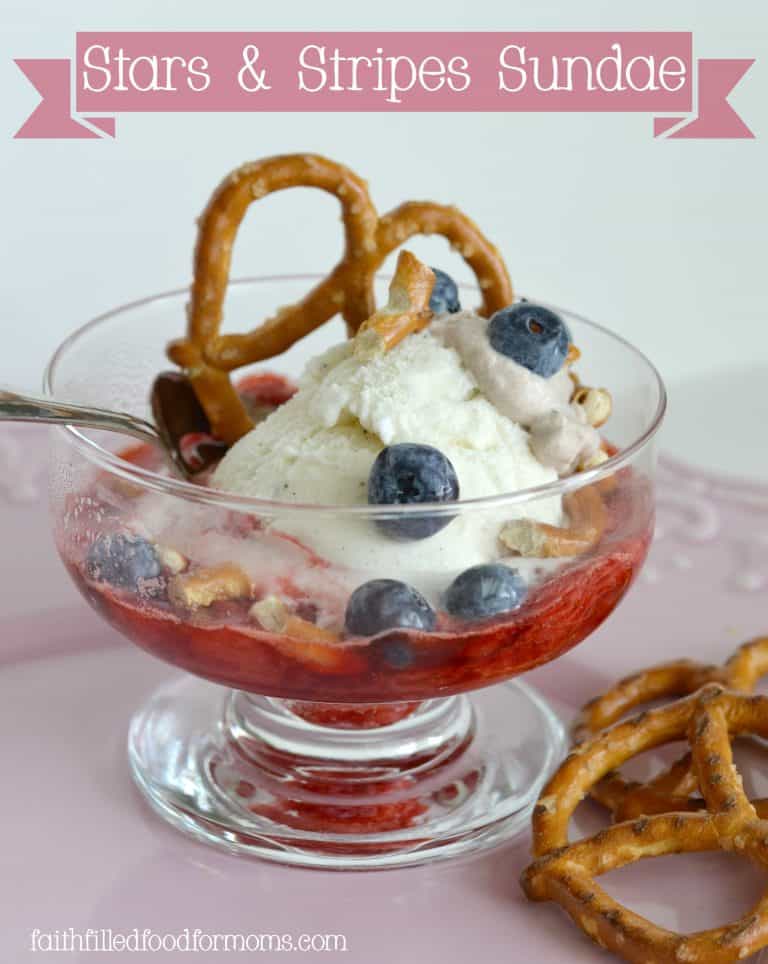 Stars and Stripes Ice Cream Sundae