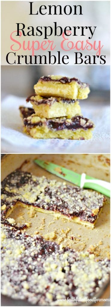 Lemon Raspberry Crumble Bar Dessert Recipe