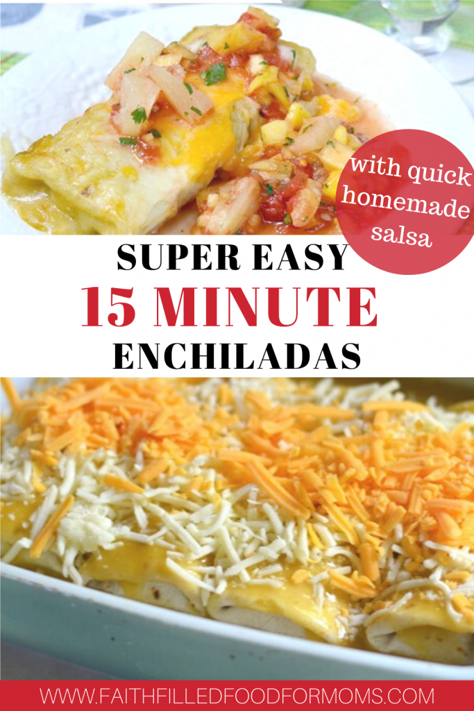 Super easy 15 minute Enchiladas