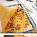 This 20 minute layered beef bake is so easy to make! Super kid friendly made with simple ingredients!