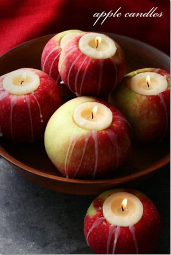 DIY apples with candles for a fun Fall project on a budget ...super cheap to make! Candle apples
